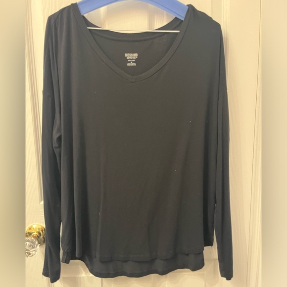 Mossimo Supply Co Black V-Neck Long Sleeve Top - Picture 1 of 7